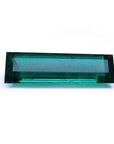 Baguette cut loose emerald for sale displaying frontal view