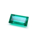 1.62 ct. Fine baguette cut loose natural colombian emerald, left side table and crown visibles