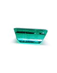 1.62 ct. Fine baguette cut loose natural colombian emerald, underside girle and pavilion visibles