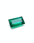 1.10 ct. Baguette cut fine quality loose colombian emerald, vibrant color and lively brilliance, perfect for crafting a distinctive pendant, necklace, or ring.