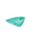 Big loose natural emerald pear cut from Colombia underside pavilion view