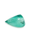 Big loose natural emerald pear cut from Colombia upside down pavilion view