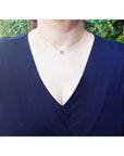 1.01 ct. Blue Sapphire Choker Necklace Solitaire Slider Bezel Set Crafted in 14K Gold