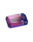 3.65 ct. Brazilian watermelon tourmaline, rectangular, with red-pink and blue-green ends.