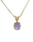 An oval-cut solitaire cabochon pink sapphire pendant necklace showcasing a 1.30 ct stone with a medium sparkle hue.