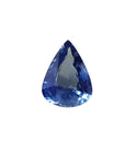 3.71 ct. Pear cut vibrant loose natural blue sapphire GGT certified untreated from Thailand, front position displaying table and crown