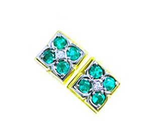 Emerald cufflinks Muzo Colombian emeralds