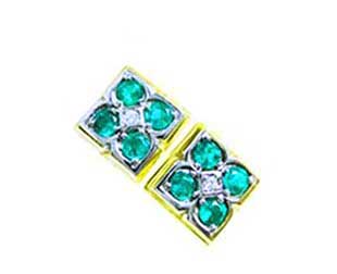 Emerald cufflinks Colombian emeralds