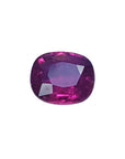 1.18 carat loose cushion-cut natural ruby gemstone with vibrant red hue.