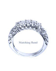 Brial diamond wedding band natural Muzo mine of 1.48 carats, paired with a coordinating band. Both crafted in 14K white gold