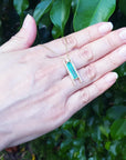 Handmade Emerald necklace for women natural sourced from the Muzo mines with accent natural diamonds, in 14k yellow gold