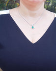 Muzo Colombian Emerald necklace for women pear cut 1.28 carats, with high quality natural diamonds pave set