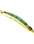 2.81 Carats Five Stone Bracelet Fine Natural Colombian Emeralds 14K Yellow Gold