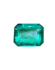 Loose Colombian emerald emerald-cut sourced from the Muzo mines.