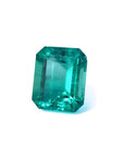 3.03 ct. GIA certified emerald-cut Colombian emerald with medium-deep bluish green color.