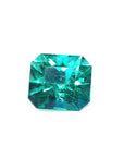 GIA certified F2 natural Muzo mine loose colombian emerald square emerald-cut.