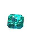 GIA certified F2 natural Muzo mine loose colombian emerald square emerald-cut.