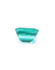 3.03 ct. GIA certified emerald-cut Colombian emerald with a medium-deep bluish-green color.