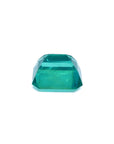 3.03 ct. GIA certified emerald-cut Colombian emerald with a medium-deep bluish-green color.