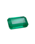 2.55 carat natural Colombian emerald, medium deep green, rectangular emerald cut.