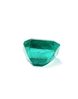 Emerald-cut loose natura colombian emerald 1.41 ct. underside girdle and pavilion view