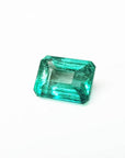 Affordable emerald-cut loose natural Colombian emerald.