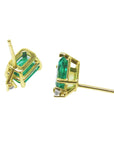 USA made emerald stud earrings
