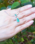 Authentic Colombian Emerald necklace May birthstone pear-shaped Muzo mine vibrant medium-deep green hue