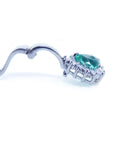 This graphic displays the underside view of a Colombian emerald enhancer pendant in open mode.