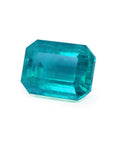 Fine quality loose Mizo mine Colombian emerald left side view