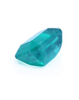 Fine quality loose Mizo mine Colombian emerald downside view