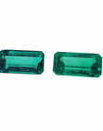 Loose natural emeralds matching pair set fine quality, front side tables and crown visibles