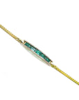 2.40 Carats Emerald Bracelet High Quality Crafted in 14K Yellow Gold