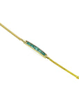 2.40 Carats Emerald Bracelet High Quality Crafted in 14K Yellow Gold