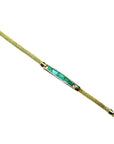 14K gold bracelet with five vibrant bluish-green emeralds and diamonds.