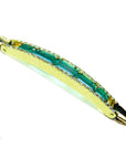 14K gold bracelet with five vibrant bluish-green emeralds and sparkling diamonds.