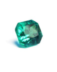 Gia certified loose natural colombian emerald square modified brilliant cut medium-deep green.