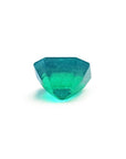 1.40 carat GIA certified emerald-cut Colombian emerald, sparkling bluish medium-deep green.