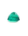 GIA certified 1.40 carat emerald-cut Colombian emerald with sparkling bluish medium-deep green color.