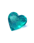 Certified natural loose emerald heart shaped left side view