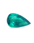2.77 carat GIA certified loose Colombian emerald, pear cut, vivid deep bluish-green hue.