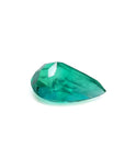 2.77 carat GIA certified loose Colombian emerald, pear cut, vivid deep bluish-green hue.