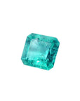 Gia certified loose natural colombian emerald 1.88 ct. front left side table and crown view