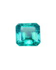 Gia certified loose natural colombian emerald 1.88 ct. front side table and crown view