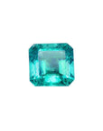 Gia certified loose natural colombian emerald 1.88 ct. with a vibrant bluish-green hue.