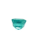 GIA certified 2.23 carat square octagonal Muzo Colombian emerald with vivid bluish-green hue.