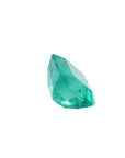 GIA certified 2.23 carat square octagonal emerald cut Muzo Colombian emerald with vivid bluish-green hue.