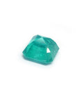 GIA certified 2.23 carat square octagonal Muzo Colombian emerald with vivid bluish-green hue.