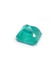 GIA certified 2.23 carat square octagonal Muzo Colombian emerald with vivid bluish-green hue.