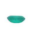 3.68 ct GIA certified loose oval emerald, bright bluish-green from Colombia.